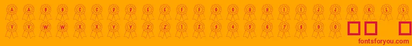 101AwardsWon Font – Red Fonts on Orange Background