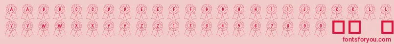 101AwardsWon Font – Red Fonts on Pink Background