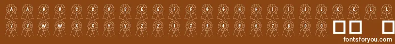 101AwardsWon Font – White Fonts on Brown Background