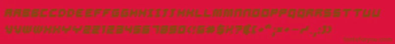 DalilaBoldOblique Font – Brown Fonts on Red Background