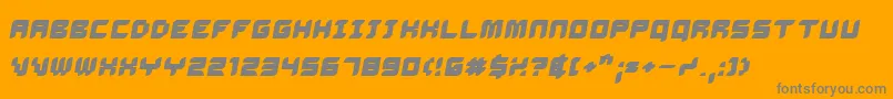 DalilaBoldOblique Font – Gray Fonts on Orange Background