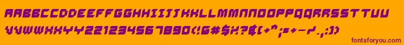 DalilaBoldOblique Font – Purple Fonts on Orange Background