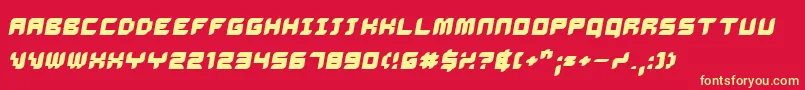 DalilaBoldOblique Font – Yellow Fonts on Red Background