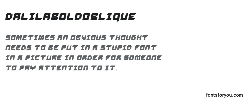 DalilaBoldOblique Font