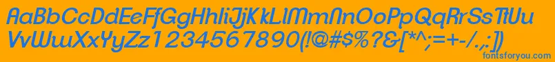 ClementepdajRegularitalic Font – Blue Fonts on Orange Background