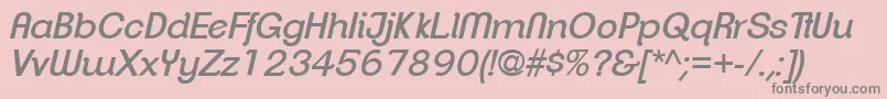 ClementepdajRegularitalic Font – Gray Fonts on Pink Background