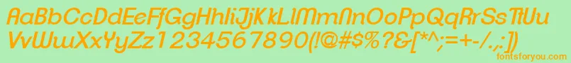 ClementepdajRegularitalic Font – Orange Fonts on Green Background