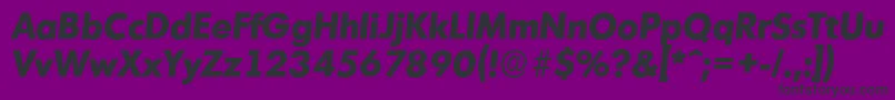MontrealserialXboldItalic-fontti – mustat fontit violetilla taustalla