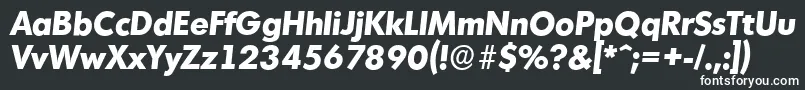 Шрифт MontrealserialXboldItalic – белые шрифты на чёрном фоне