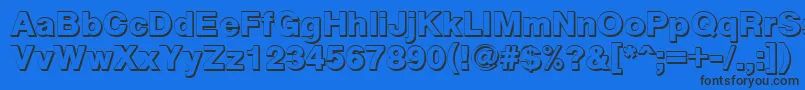 Cyxs Font – Black Fonts on Blue Background