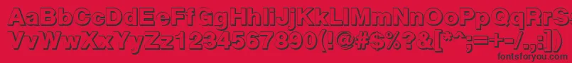 Cyxs Font – Black Fonts on Red Background