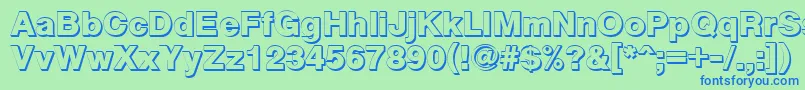 Cyxs Font – Blue Fonts on Green Background