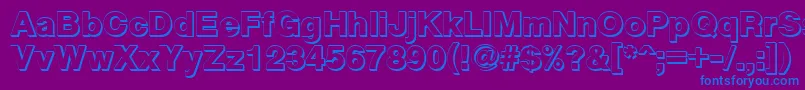 Cyxs Font – Blue Fonts on Purple Background