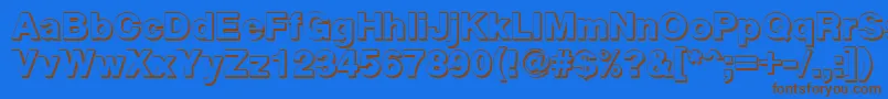 Cyxs Font – Brown Fonts on Blue Background