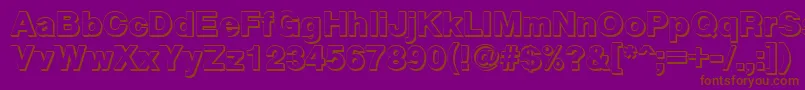 Cyxs Font – Brown Fonts on Purple Background