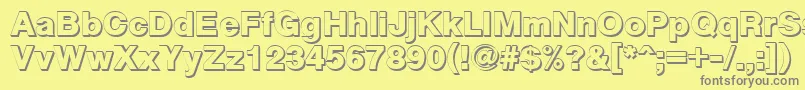 Cyxs Font – Gray Fonts on Yellow Background