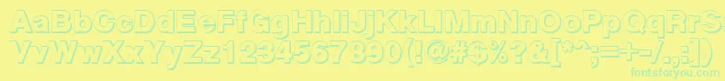 Cyxs Font – Green Fonts on Yellow Background