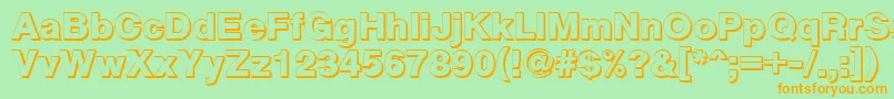 Cyxs Font – Orange Fonts on Green Background