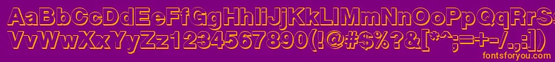 Cyxs Font – Orange Fonts on Purple Background