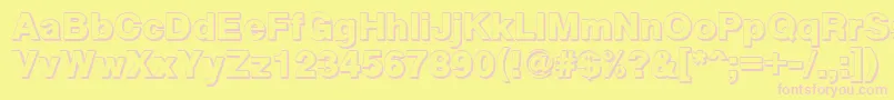 Cyxs Font – Pink Fonts on Yellow Background