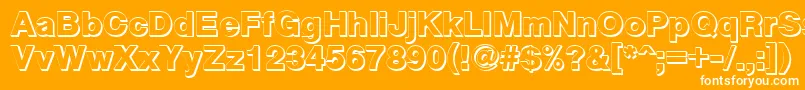 Cyxs Font – White Fonts on Orange Background