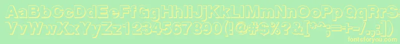 Cyxs Font – Yellow Fonts on Green Background