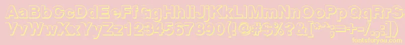 Cyxs Font – Yellow Fonts on Pink Background