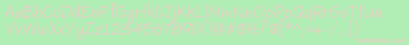 Janiehmk Font – Pink Fonts on Green Background