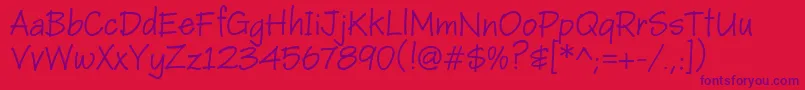 Janiehmk Font – Purple Fonts on Red Background
