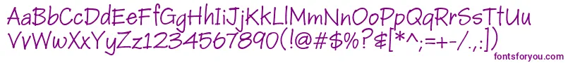 Janiehmk Font – Purple Fonts on White Background