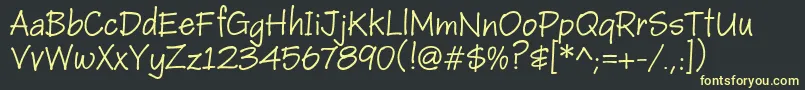 Janiehmk Font – Yellow Fonts on Black Background