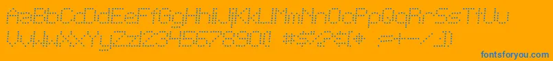 SfTelegraphicLightItalic Font – Blue Fonts on Orange Background