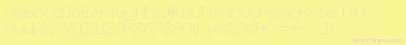 SfTelegraphicLightItalic Font – Pink Fonts on Yellow Background