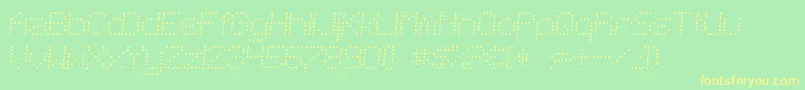 SfTelegraphicLightItalic Font – Yellow Fonts on Green Background