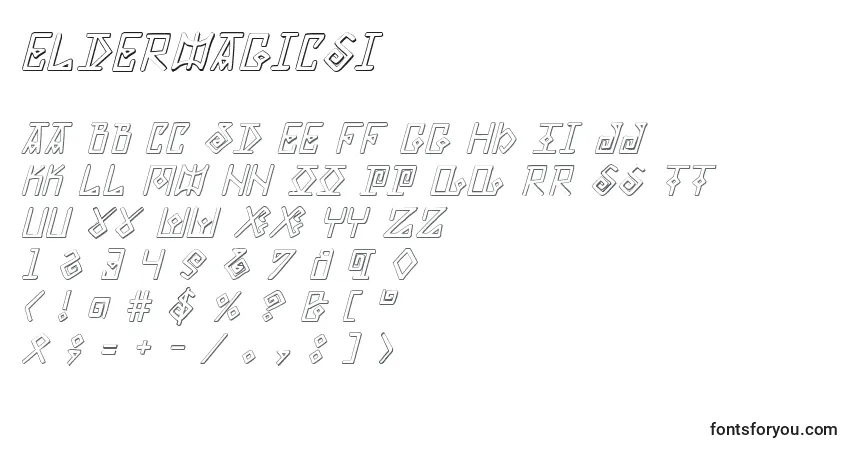 Eldermagicsi-fontti – aakkoset, numerot, erikoismerkit