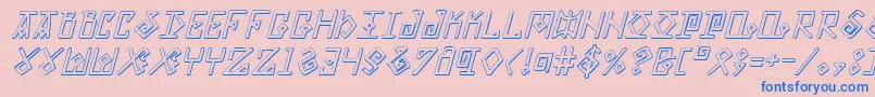 Eldermagicsi Font – Blue Fonts on Pink Background