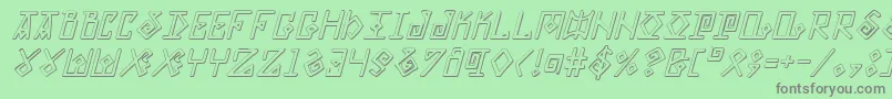 Eldermagicsi Font – Gray Fonts on Green Background