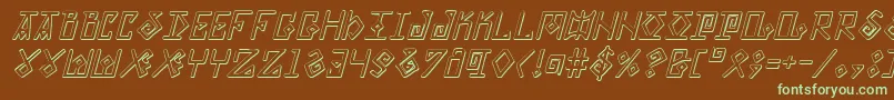 Eldermagicsi Font – Green Fonts on Brown Background