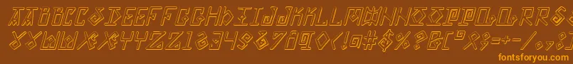 Eldermagicsi Font – Orange Fonts on Brown Background