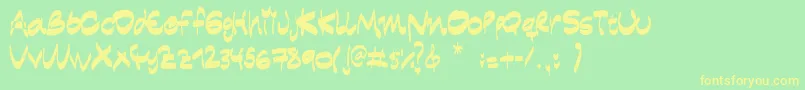 ExpresionSocial Font – Yellow Fonts on Green Background