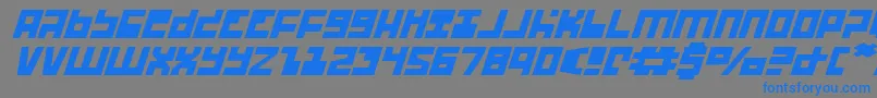 Ufohunterei Font – Blue Fonts on Gray Background