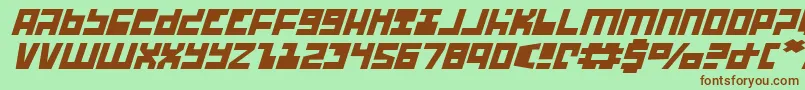 Ufohunterei Font – Brown Fonts on Green Background