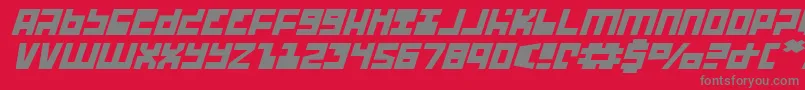 Ufohunterei Font – Gray Fonts on Red Background