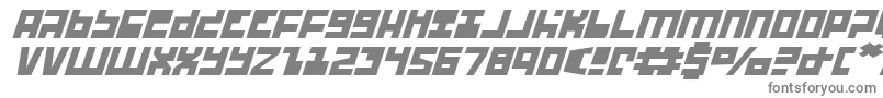 Ufohunterei-fontti – harmaat kirjasimet valkoisella taustalla