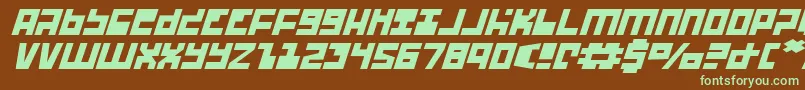 Ufohunterei Font – Green Fonts on Brown Background