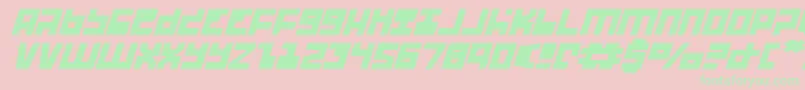 Ufohunterei Font – Green Fonts on Pink Background