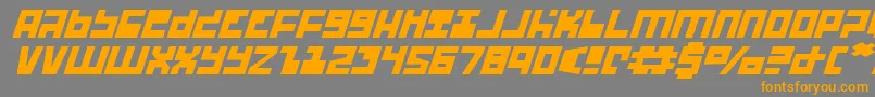Ufohunterei-fontti – oranssit fontit harmaalla taustalla