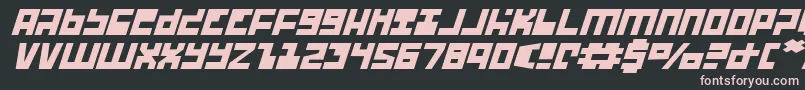 フォントUfohunterei – 黒い背景にピンクのフォント
