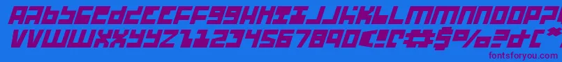 Ufohunterei Font – Purple Fonts on Blue Background