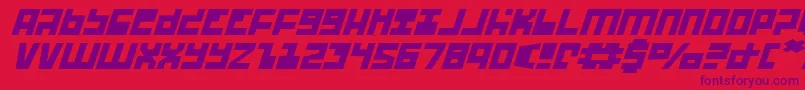 Шрифт Ufohunterei – фиолетовые шрифты на красном фоне